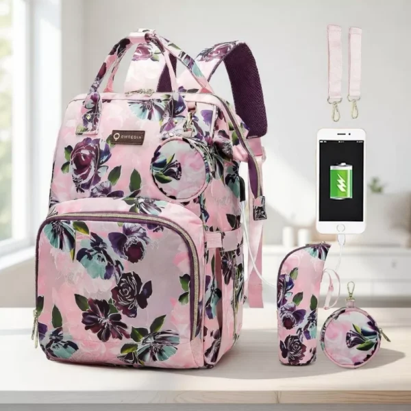 Best Bag for Mom on the Go – Multi Pocket Diaper Backpack with USB Charging Port, Stroller Straps & Changing Pad (1) Best Bag for Mom on the Go – Multi Pocket Diaper Backpack with USB Charging Port, Stroller Straps & Changing Pad