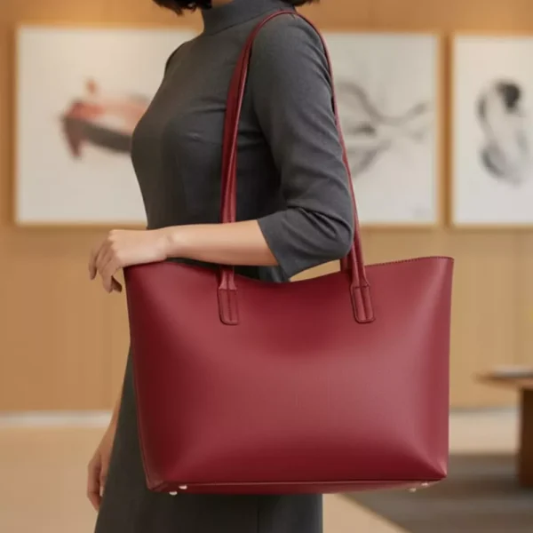Best Best Tote Bags for Office Women - KALIDI Faux Leather Zipper Shoulder Work Bag (2) Best Tote Bags for Office Women - KALIDI Faux Leather Zipper Shoulder Work Bag