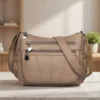 Ladies Crossbody Purse Soft PU Leather Shoulder Bag with Multi Pockets and Zipper Closure (1) Ladies Crossbody Purse Soft PU Leather Shoulder Bag with Multi Pockets and Zipper Closure