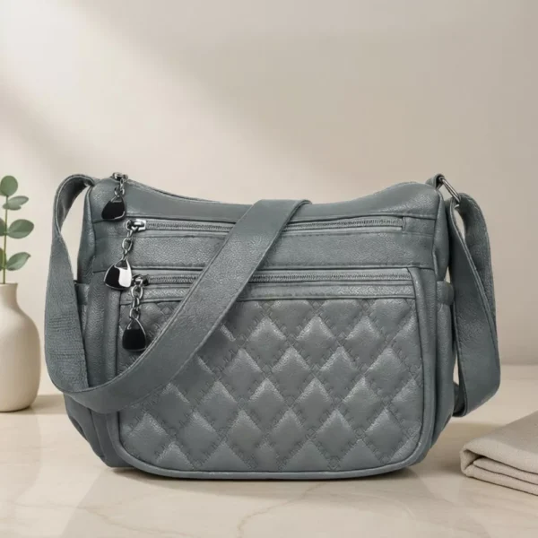 Ladies Crossbody Purse Soft PU Leather Shoulder Bag with Multi Pockets and Zipper Closure (4) Ladies Crossbody Purse Soft PU Leather Shoulder Bag with Multi Pockets and Zipper Closure