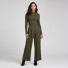 Date Night Outfit Jumpsuit for Women Long Sleeve Mock Neck Wide Leg Romper (2) Date Night Outfit Jumpsuit for Women Long Sleeve Mock Neck Wide Leg Romper
