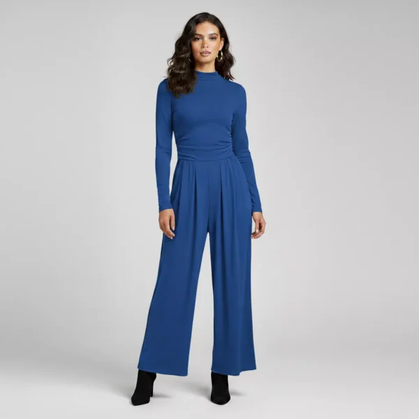 Date Night Outfit Jumpsuit for Women Long Sleeve Mock Neck Wide Leg Romper (5) Date Night Outfit Jumpsuit for Women Long Sleeve Mock Neck Wide Leg Romper