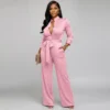 SxClub Formal Office Party Jumpsuit for Women with Belt and Pockets (1) SxClub Formal Office Party Jumpsuit for Women with Belt and Pockets