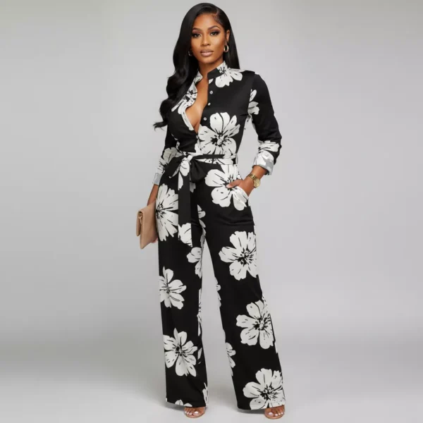 SxClub Formal Office Party Jumpsuit for Women with Belt and Pockets (5) SxClub Formal Office Party Jumpsuit for Women with Belt and Pockets