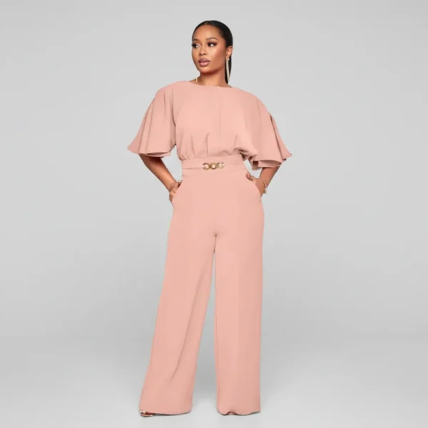 Wide Leg Party Jumpsuit for Women - Elegant Dressy One Piece Pant Suit (1) Wide Leg Party Jumpsuit for Women - Elegant Dressy One Piece Pant Suit