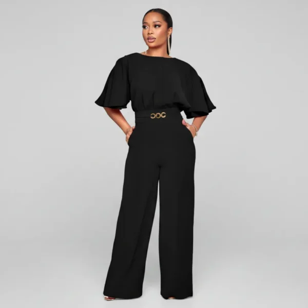 Wide Leg Party Jumpsuit for Women - Elegant Dressy One Piece Pant Suit (2) Wide Leg Party Jumpsuit for Women - Elegant Dressy One Piece Pant Suit for Special Occasions