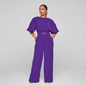 Wide Leg Party Jumpsuit for Women - Elegant Dressy One Piece Pant Suit (4) Wide Leg Party Jumpsuit for Women - Elegant Dressy One Piece Pant Suit for Special Occasions