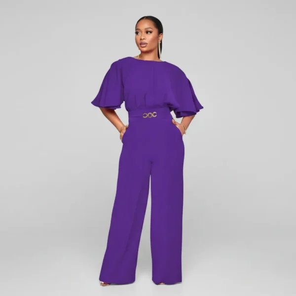 Wide Leg Party Jumpsuit for Women - Elegant Dressy One Piece Pant Suit (4) Wide Leg Party Jumpsuit for Women - Elegant Dressy One Piece Pant Suit for Special Occasions