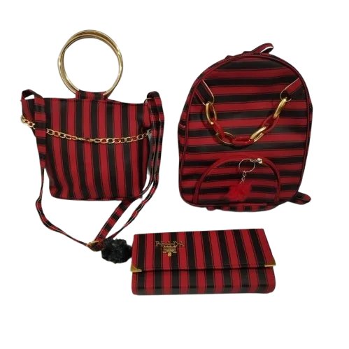Stylish 3-Piece Mother & Daughter Bag Set – Premium PU Leather