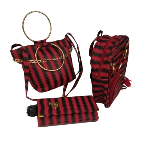 Stylish 3-Piece Mother & Daughter Bag Set – Premium PU Leather