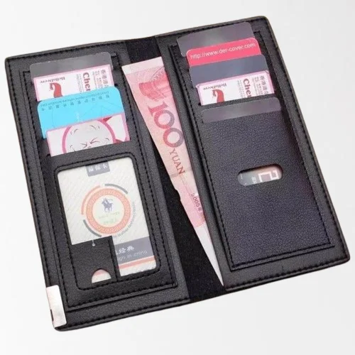 Stylish Casual Long Fold Leather Wallet for Everyday Use