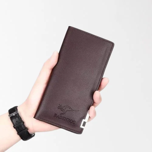 Stylish Casual Long Fold Leather Wallet for Everyday Use