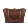 Elegant Women's Brown PU Leather Shoulder Bag – Sleek & Stylish