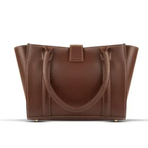 Elegant Women's Brown PU Leather Shoulder Bag – Sleek & Stylish