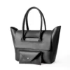 Chic Women's PU Leather Handbag with Extra Pouch