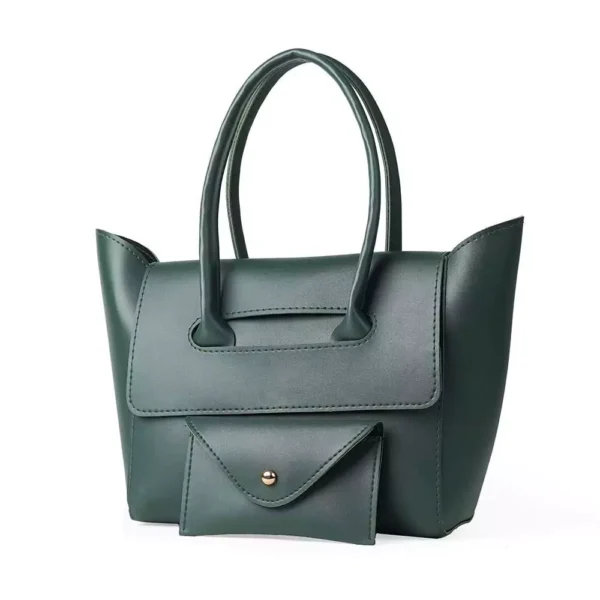 Chic Women's PU Leather Handbag with Extra Pouch