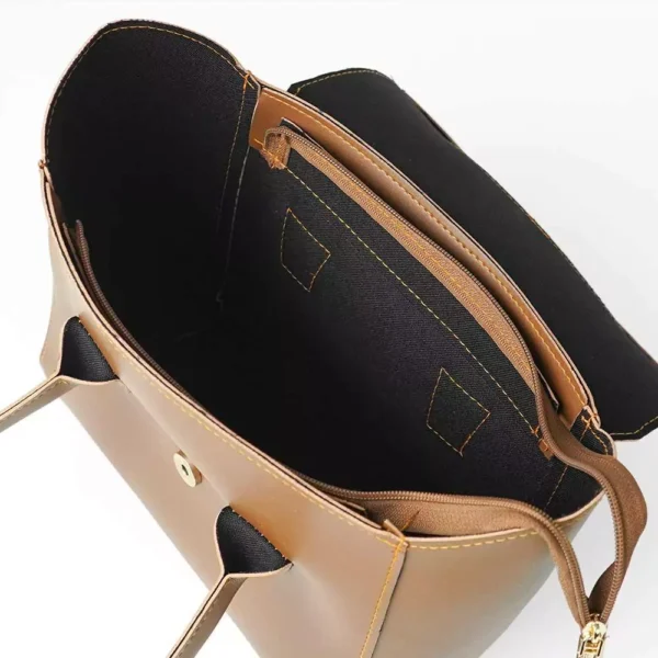 Chic Women's PU Leather Handbag with Extra Pouch