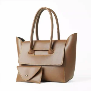 Chic Women's PU Leather Handbag with Extra Pouch
