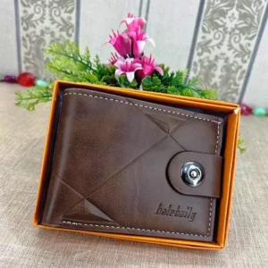 Classic Men's Leather Textured Bifold Wallet – Durable & Stylish