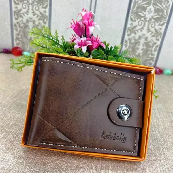 Classic Men's Leather Textured Bifold Wallet – Durable & Stylish