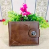 Classic Men's Leather Textured Bifold Wallet – Durable & Stylish