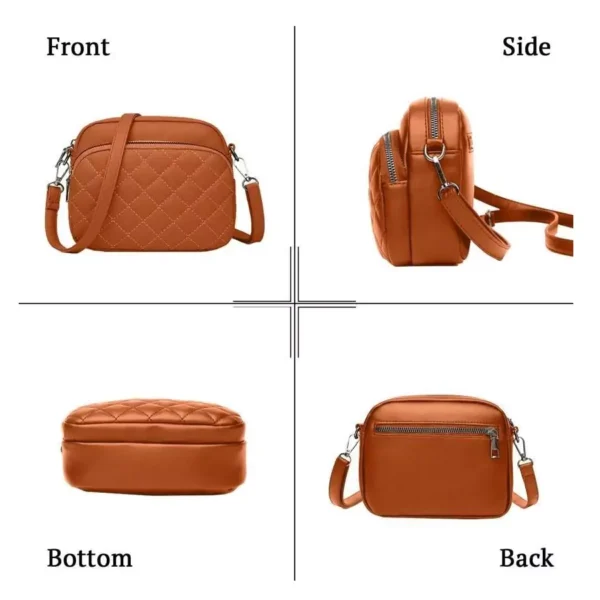 Elegant Women's PU Leather Embroidered Shoulder Bag