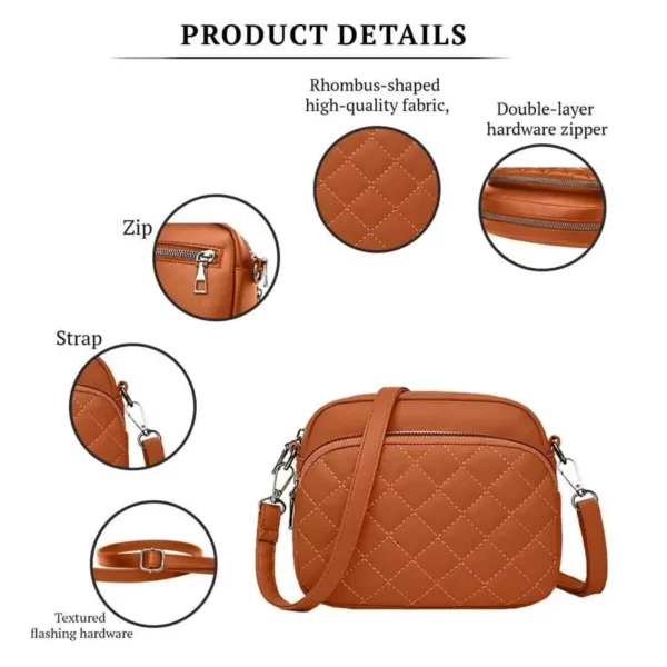 Elegant Women's PU Leather Embroidered Shoulder Bag