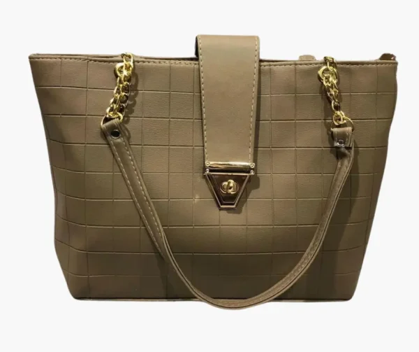 Elegant Women's PU Leather Textured Shoulder Bag