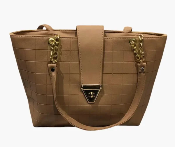Elegant Women's PU Leather Textured Shoulder Bag
