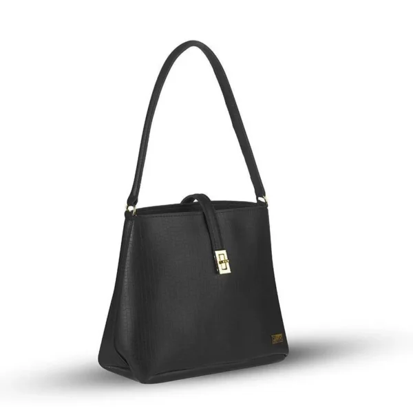Marigold PU Leather Handbag with Adjustable Strap