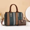 Stylish Women's Printed Rexine Handbag Set – 2 Pcs