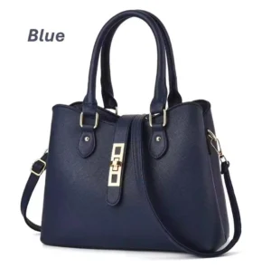 Trendy Women's Rexine Handbag with Lock & Top Handle