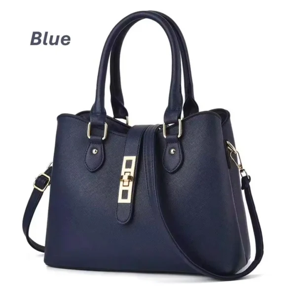 Trendy Women's Rexine Handbag with Lock & Top Handle