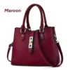 Trendy Women's Rexine Handbag with Lock & Top Handle