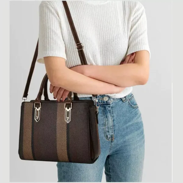 Stylish Women's Printed Rexine Handbag Set – 2 Pcs