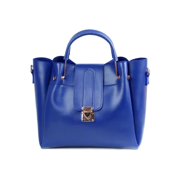 3-Piece Women’s PU Leather Hand Bag Set – Plain Pattern, Top Handle