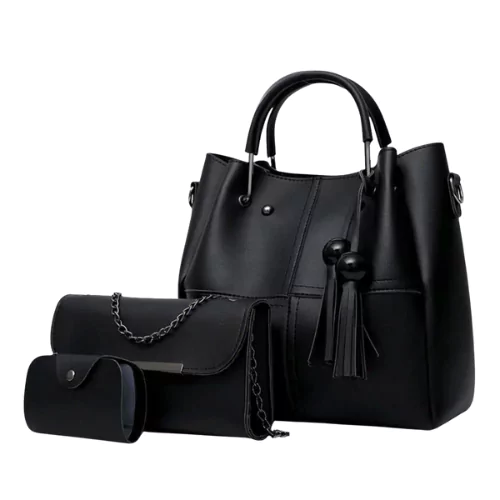3-Piece Women's PU Leather Handbag Set