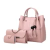 3-Piece Women's PU Leather Handbag Set